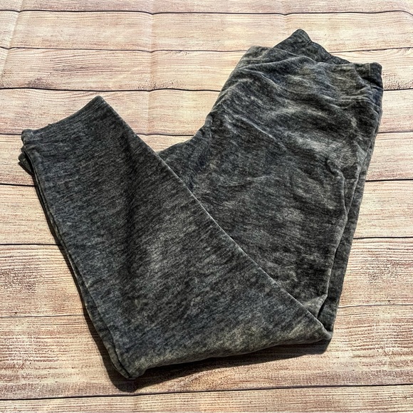 Gray Soft Velveteen Lounge Athleisure Sweat Pants, Size Xl / Juniors 15 - 17 - Picture 1 of 5